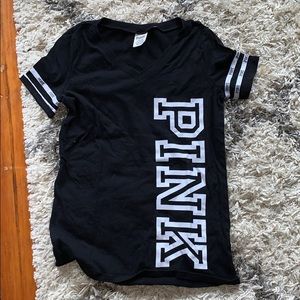 Black and white pink shirt